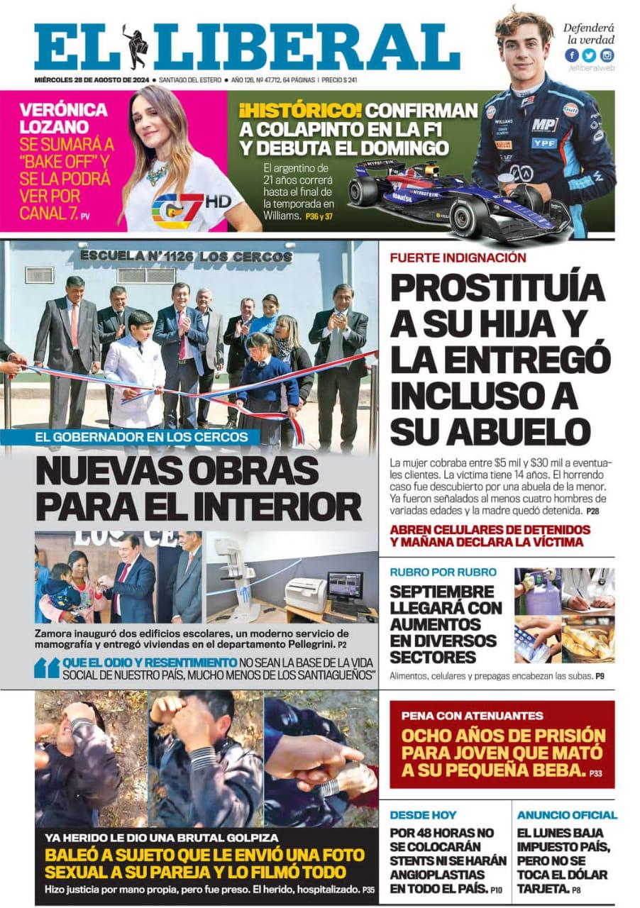 Colapinto, en la tapa de todos los diarios: WhatsApp Image 2024-08-28 at 08.15.53 (2).jpeg